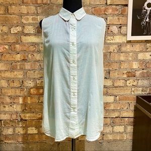 American Apparel Seafoam Sheer Peter Pan Shirt